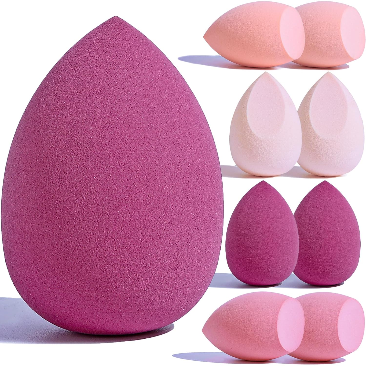 8 PCS Makeup Sponge Set Makeup Sponge Blender Make Up Sponges for Foun GlowMecca