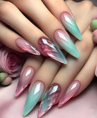 Almond Nail Gradient cat eye Press on Nails