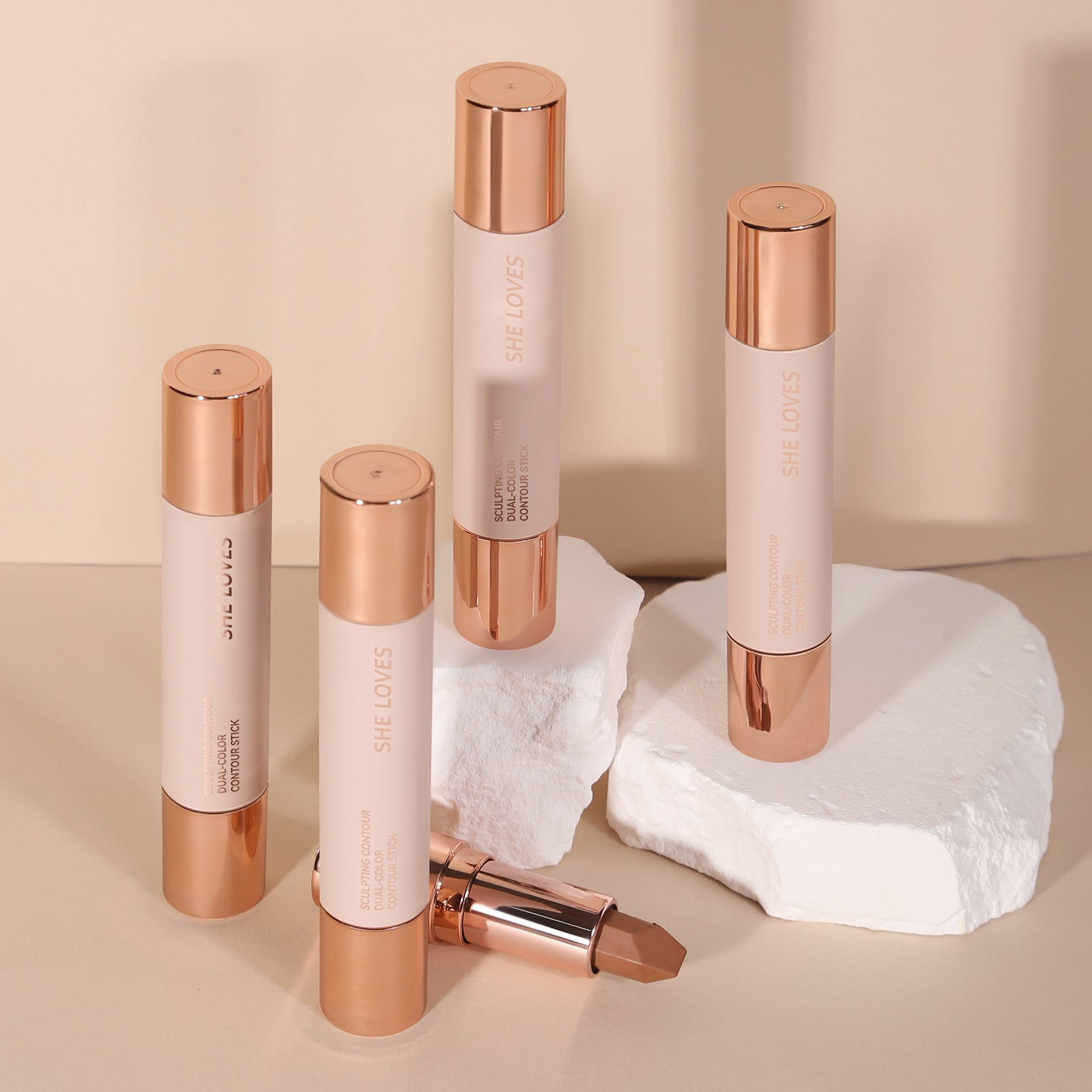 SHELOVES Sculpting Contour Dual-Color Highlight & Contour Bronzer Stick 8.8g