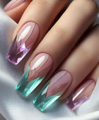 False nails, clip-on nails, irregular removable nail pieces, short almond-shaped nail stickers