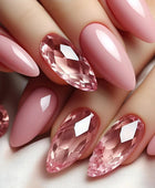 Artificial nails with irregular wearable nail pieces that can be removed, short almond-shaped nail stickers with pure colors