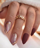 Press on Nails, Stripe Wearable Nail Art Designs, Textured Nail Art Designs, Acorn Nail Designs, Nail Stickers with Various Colors and Styles