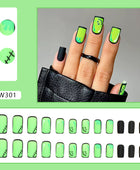 Press on Nails, Halloween European square nail art pieces with European and American comics ins style foreign trade wearing nails.