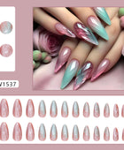 Almond Nail Gradient cat eye Press on Nails