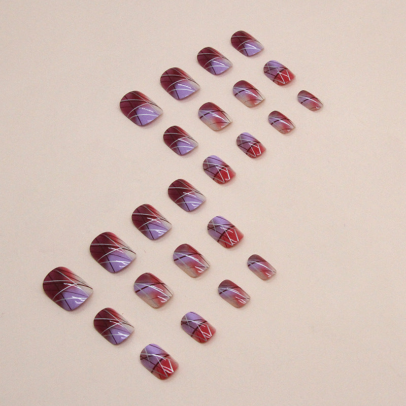 Short Luster Frozen Dyeing Ice-clear Summer Shows Whiteness American Influential Style Nail Art Applique Wearing Nail Art