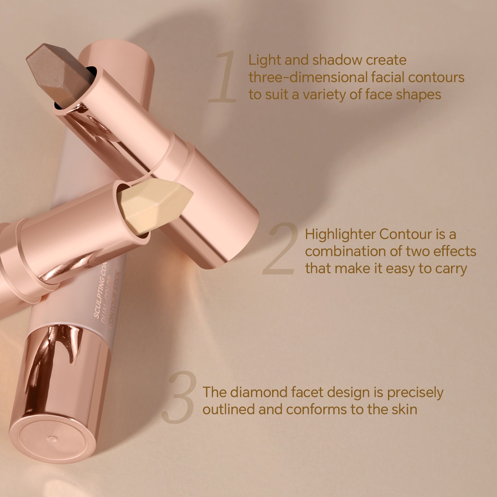 SHELOVES Sculpting Contour Dual-Color Highlight & Contour Bronzer Stick 8.8g