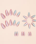 Almond Nail Gradient cat eye Press on Nails