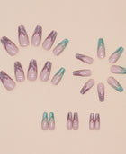 False nails, clip-on nails, irregular removable nail pieces, short almond-shaped nail stickers