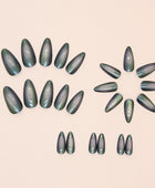 Press on Nails, Fake nails, manicure stickers, nail decals, almond nails, medium-sized European-style cat-eye decals