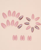 Artificial nails with irregular wearable nail pieces that can be removed, short almond-shaped nail stickers with pure colors