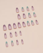 False nails, clip-on nails, irregular removable nail pieces, short almond-shaped nail stickers