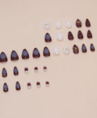 Nail stickers three-dimensional peach false nails cat paw ink painting detachable nail wearings nails pieces