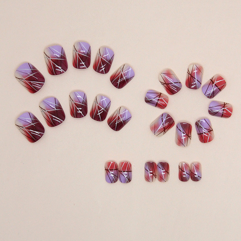 Short Luster Frozen Dyeing Ice-clear Summer Shows Whiteness American Influential Style Nail Art Applique Wearing Nail Art