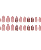 Artificial nails with irregular wearable nail pieces that can be removed, short almond-shaped nail stickers with pure colors