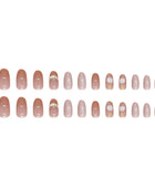 Press on Nails, Daisy cat eye crystal stone manicure fairy false nails diamond charm wearable nails finished manicure sheet