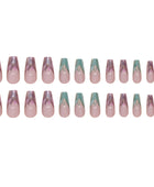 False nails, clip-on nails, irregular removable nail pieces, short almond-shaped nail stickers