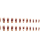 Press on Nails, Dry rose blush smudged middle length ballet glove pure and simple ins style 26PCS artificial nails