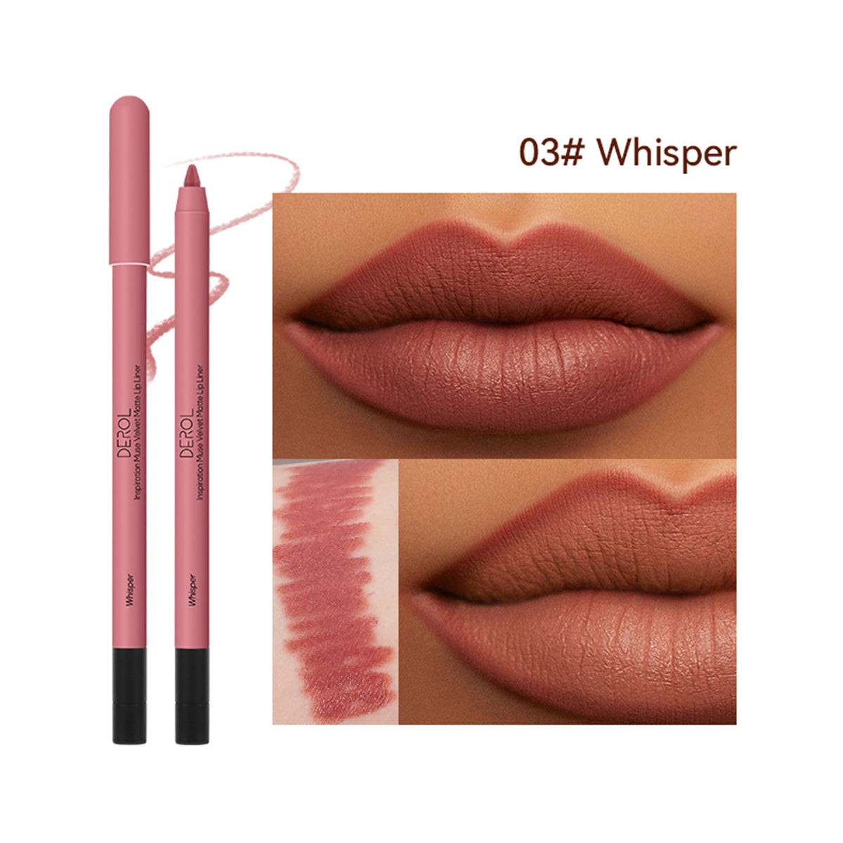 Derol Inspiration Muse Velvet Matte Lippie Pencil Lip Liner 0.6g