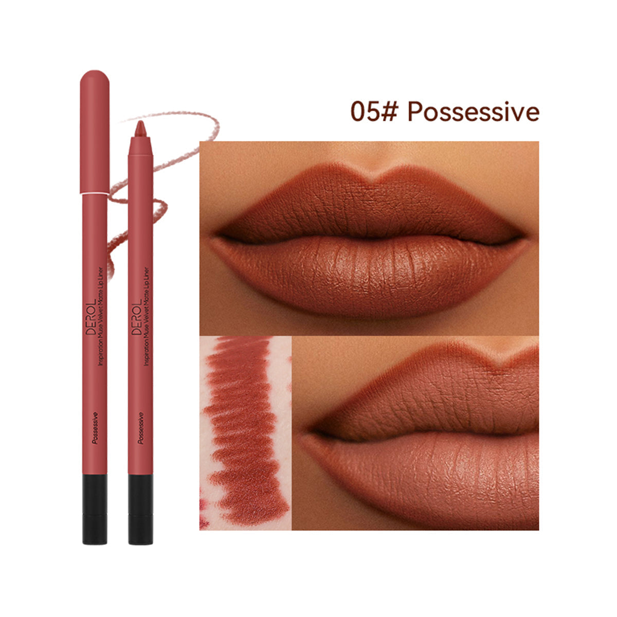 Derol Inspiration Muse Velvet Matte Lippie Pencil Lip Liner 0.6g