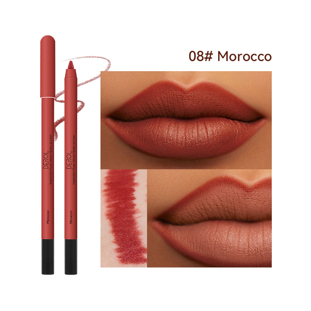 Derol Inspiration Muse Velvet Matte Lippie Pencil Lip Liner 0.6g