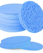 50-Count Compressed Facial Sponges for Estheticians- 100% Natural Cellulose Professional Cosmetic Spa Sponges for Face Cleansing